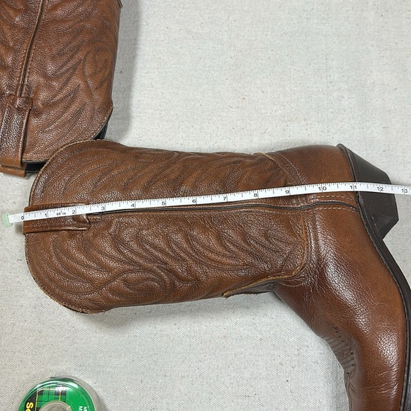 Brown Genuine Leather Almond Toe Brown Western Boots, Women’s Size 7.5 - Picture 13 of 13